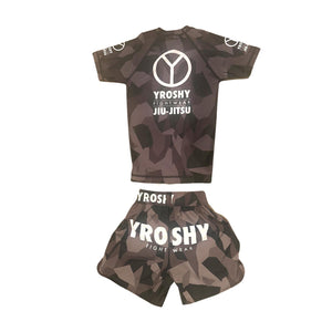 Adult No Gi Set Digital Camo Black - Yroshy Fightwear