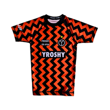 Load image into Gallery viewer, Kids No Gi Rash Guard Ranked Orange - Yroshy Fightwear