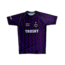 Load image into Gallery viewer, Adult No Gi Rash Guard Ranked Purple - Yroshy Fightwear