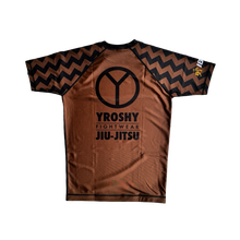 Load image into Gallery viewer, Adult No Gi Rash Guard Ranked Brown - Yroshy Fightwear