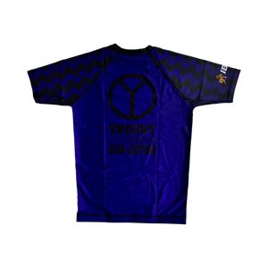 Adult No Gi Rash Guard Ranked Blue - Yroshy Fightwear