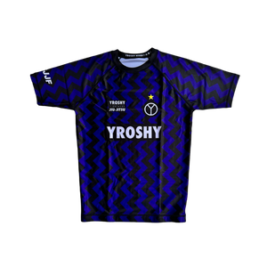 Adult No Gi Rash Guard Ranked Blue - Yroshy Fightwear